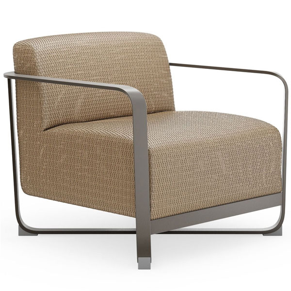 Juno Sofa, 2 Lounge Chairs w/Tri Slat Coffee Table by Woodard - Image 4